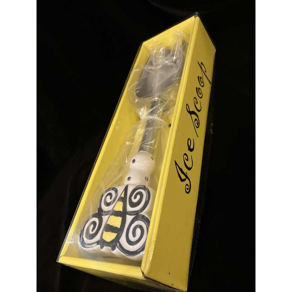 MSC Bumblebee Ice Scoop Spoon Stainless Yellow Black Bee Gift ISBE/1034 NEW